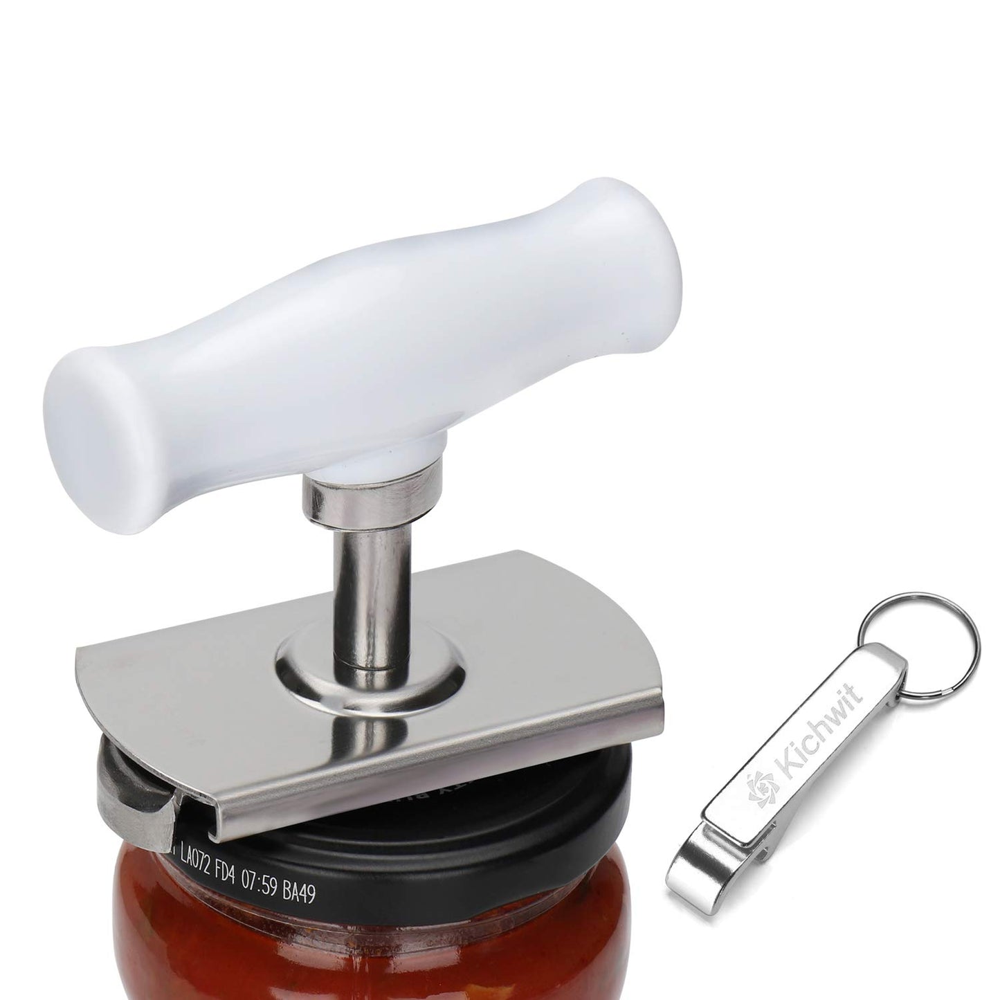 Adjustable stainless steel can opener (Free keychain bottle opener)