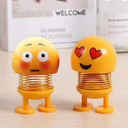 Emoji Shaking Head Dolls Smiley Face Dancing Nodding Toys(8 Pcs)