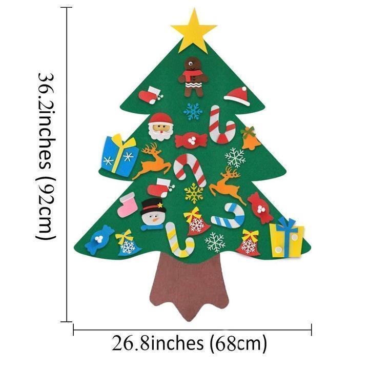 DIY felt christmas tree（Best Gift For Children.）