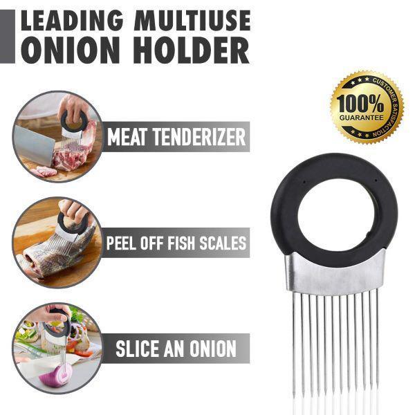 Stainless Steel Onion Holder for Slicing