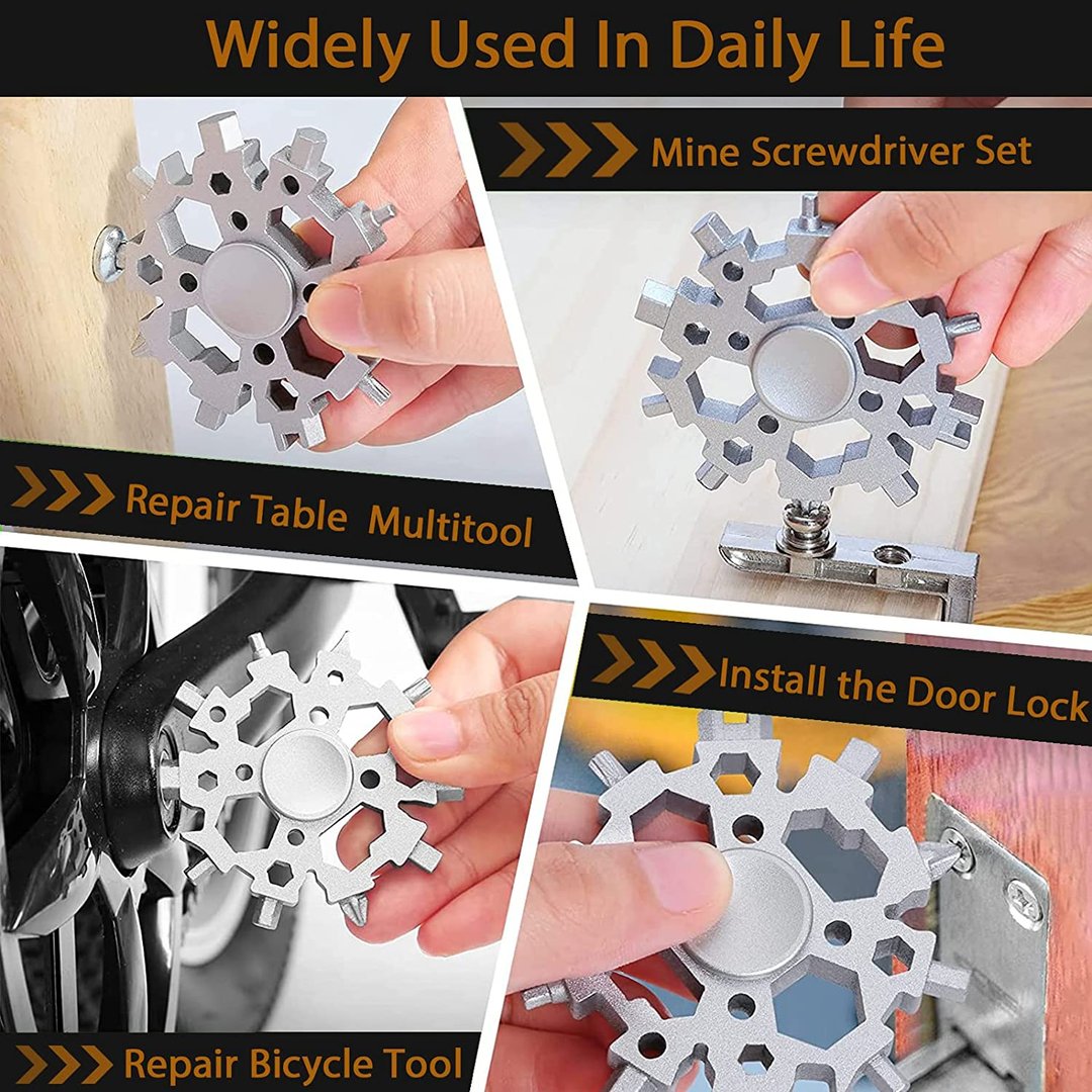 23-in-1 Fidget Spinner Snowflake Multitool