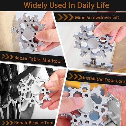 23-in-1 Fidget Spinner Snowflake Multitool