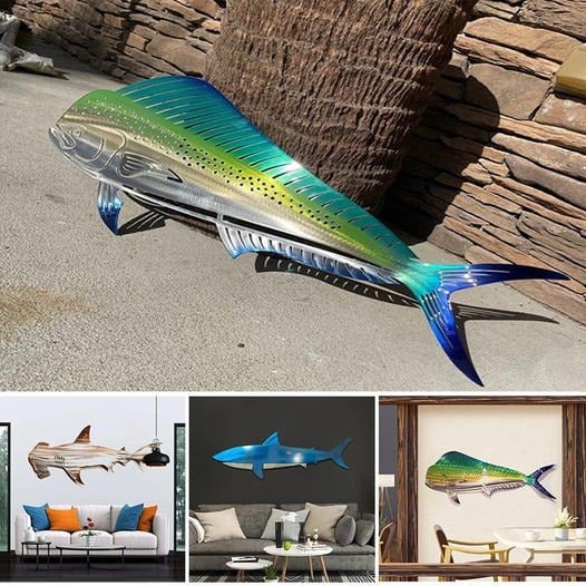 Last Day 49% OFF - 🦈 Metal Shark Art Wall Decor