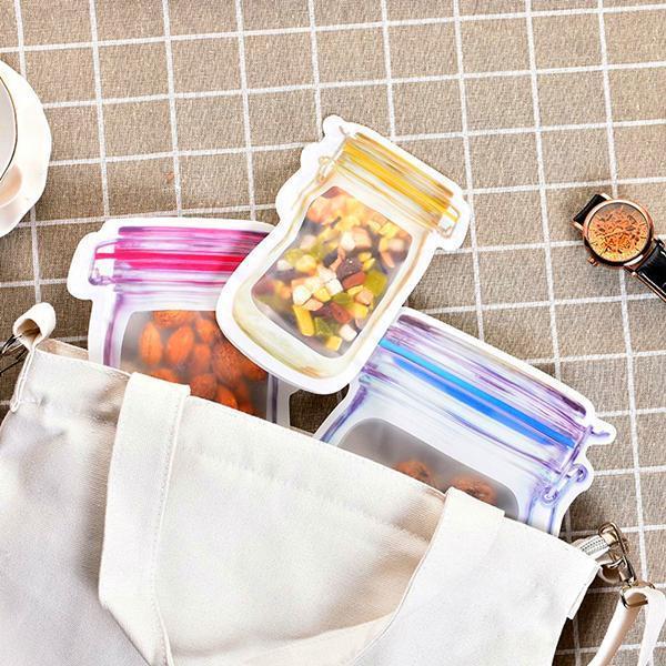 Reusable Mason bottle ziplock bag(10 PCS)