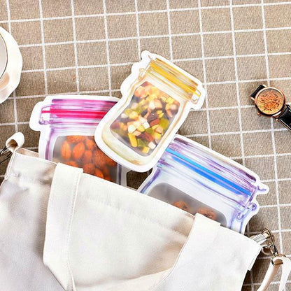 Reusable Mason bottle ziplock bag(10 PCS)