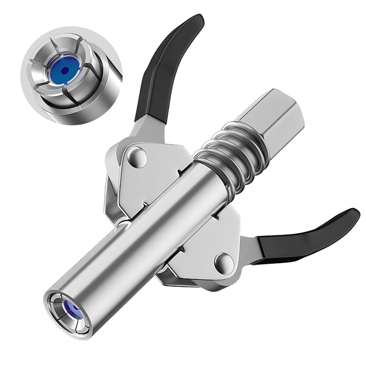 🎁2024 New Year Hot Sale🎁Strong Lock on Grease Couplers with Spring Flex Hose