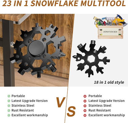 23-in-1 Fidget Spinner Snowflake Multitool