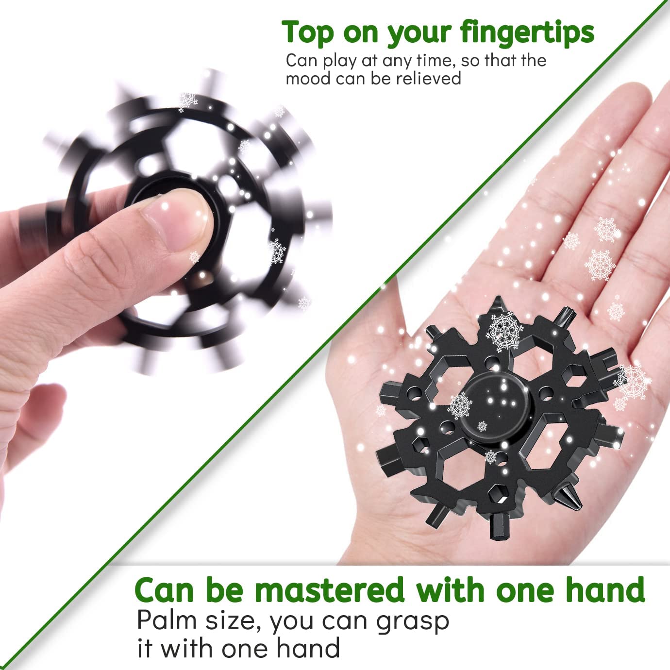 23-in-1 Fidget Spinner Snowflake Multitool