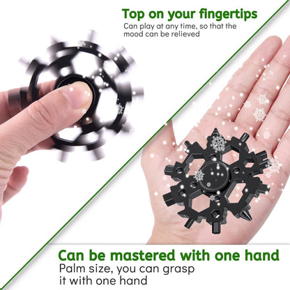 23-in-1 Fidget Spinner Snowflake Multitool