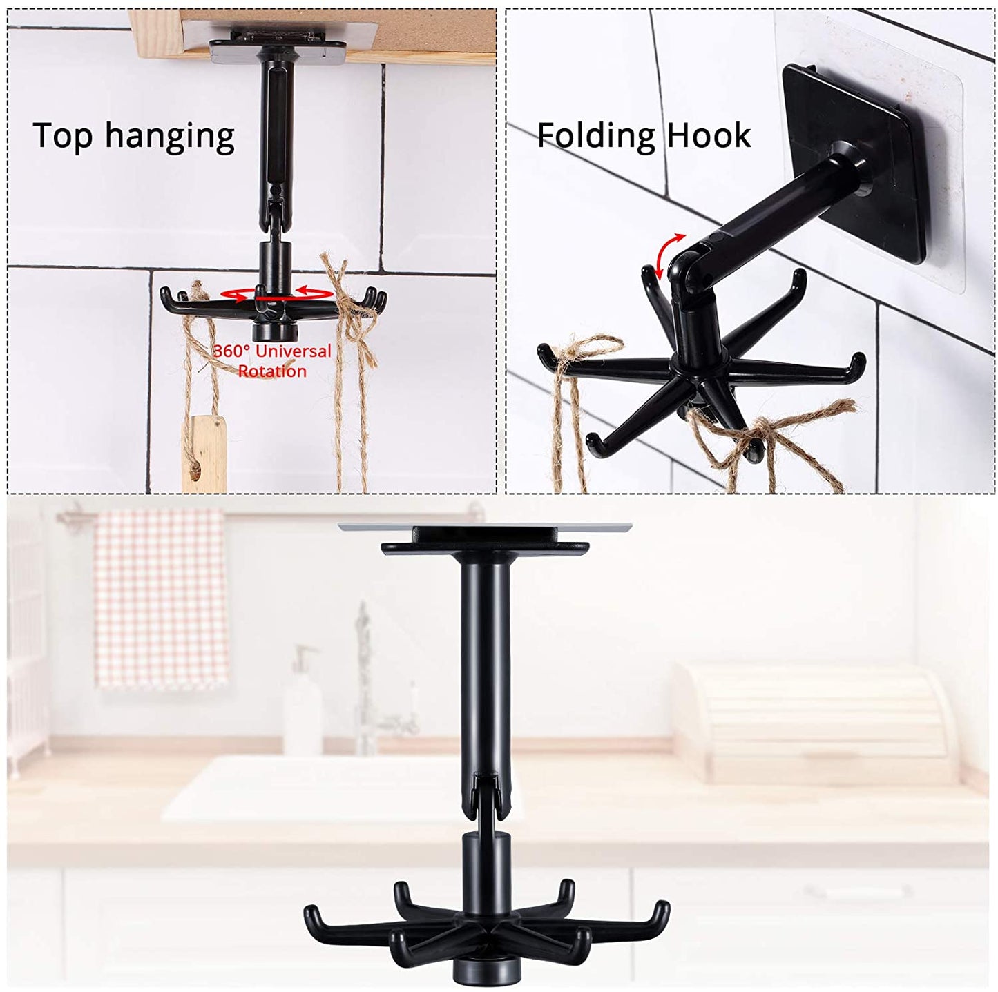360° Rotating Folding Hook