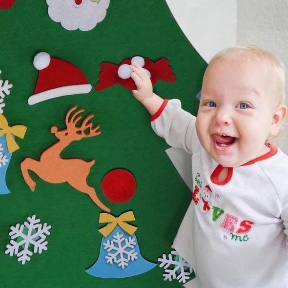 DIY felt christmas tree（Best Gift For Children.）