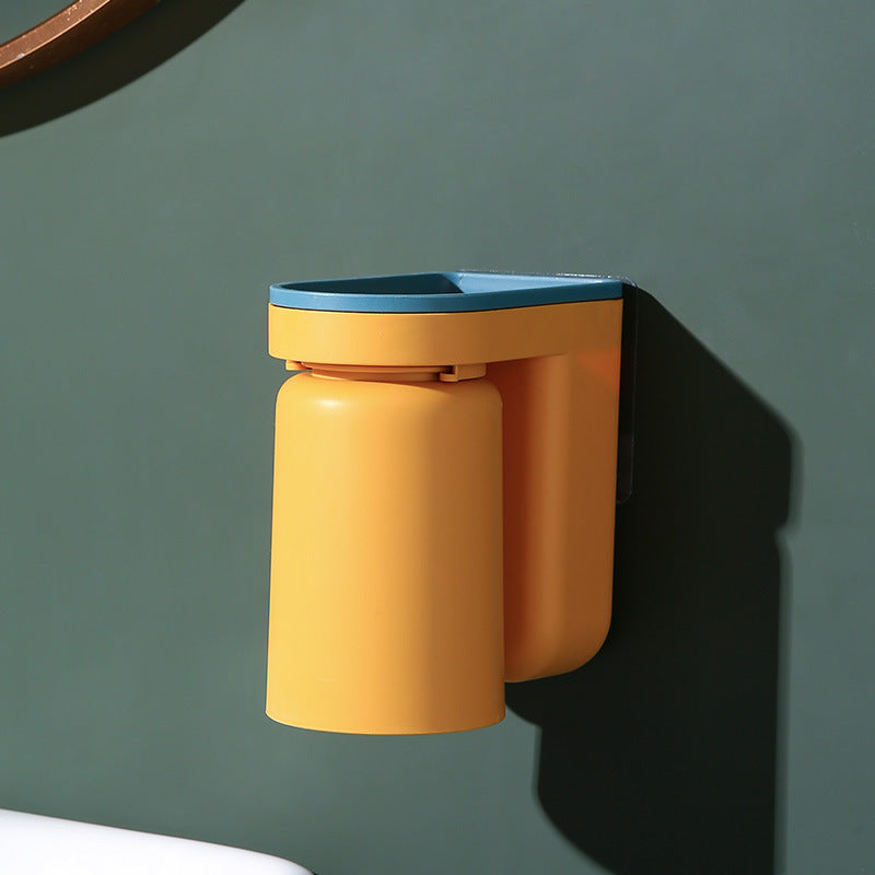 Wall mounted toothbrush holder
