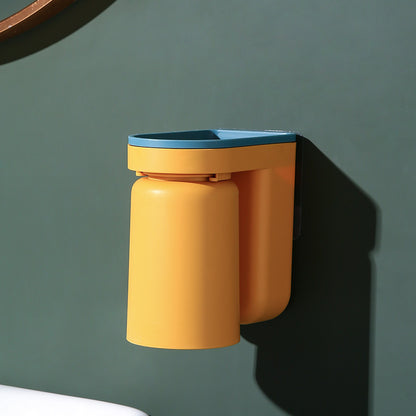 Wall mounted toothbrush holder