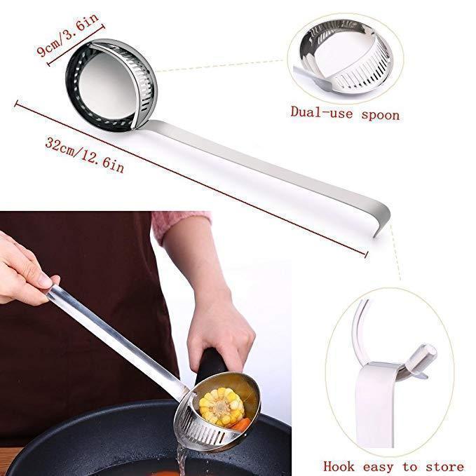 Removable Stainless Steel Dual-use Soup Spoon Filter