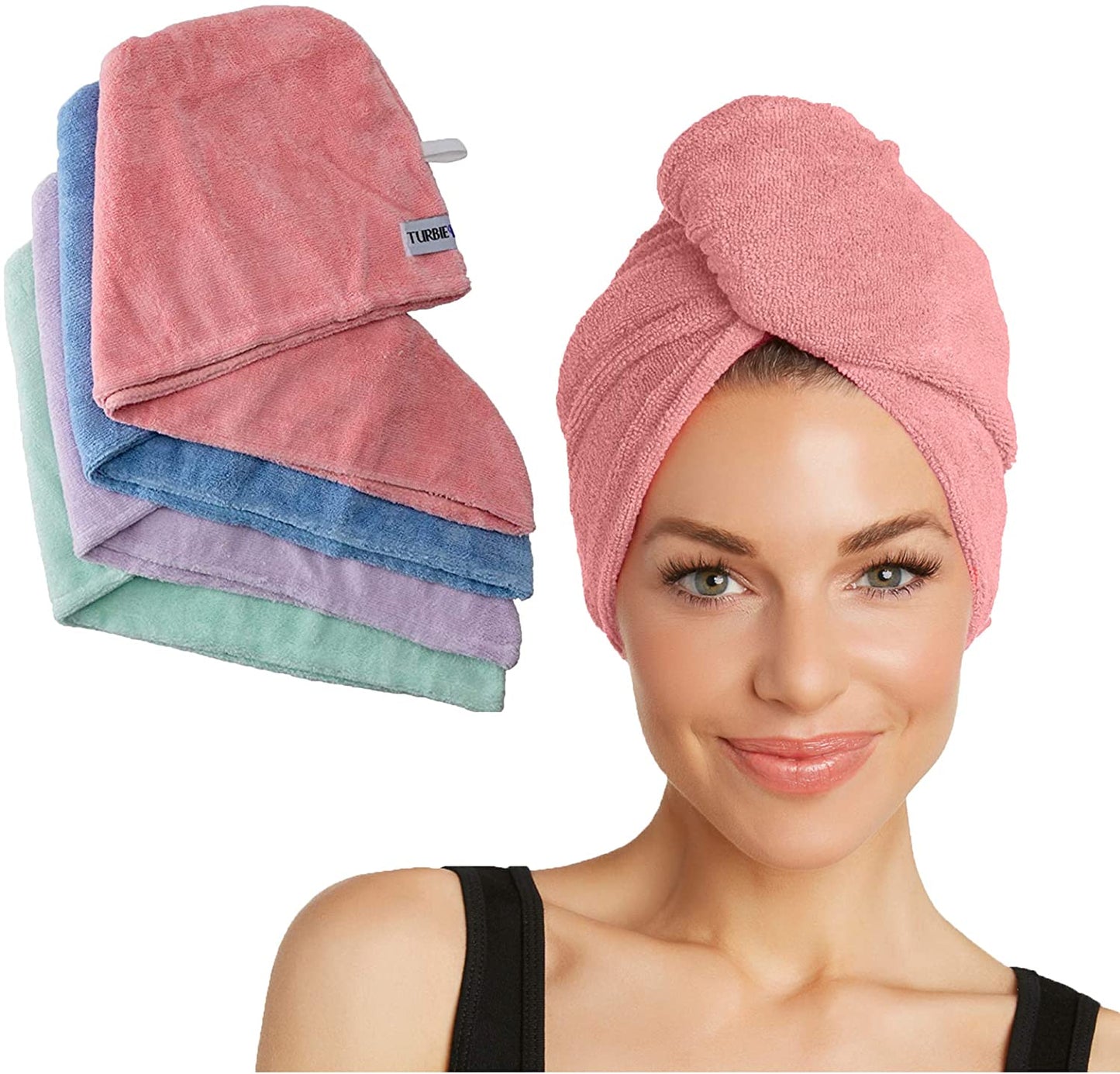 4PCS Quick drying hair cap