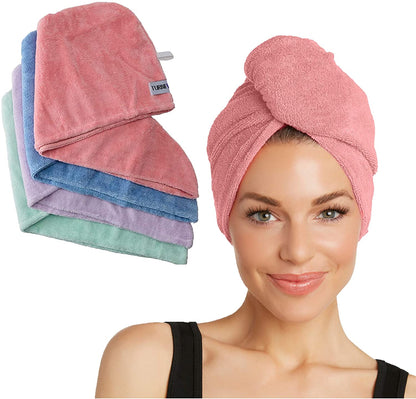 4PCS Quick drying hair cap
