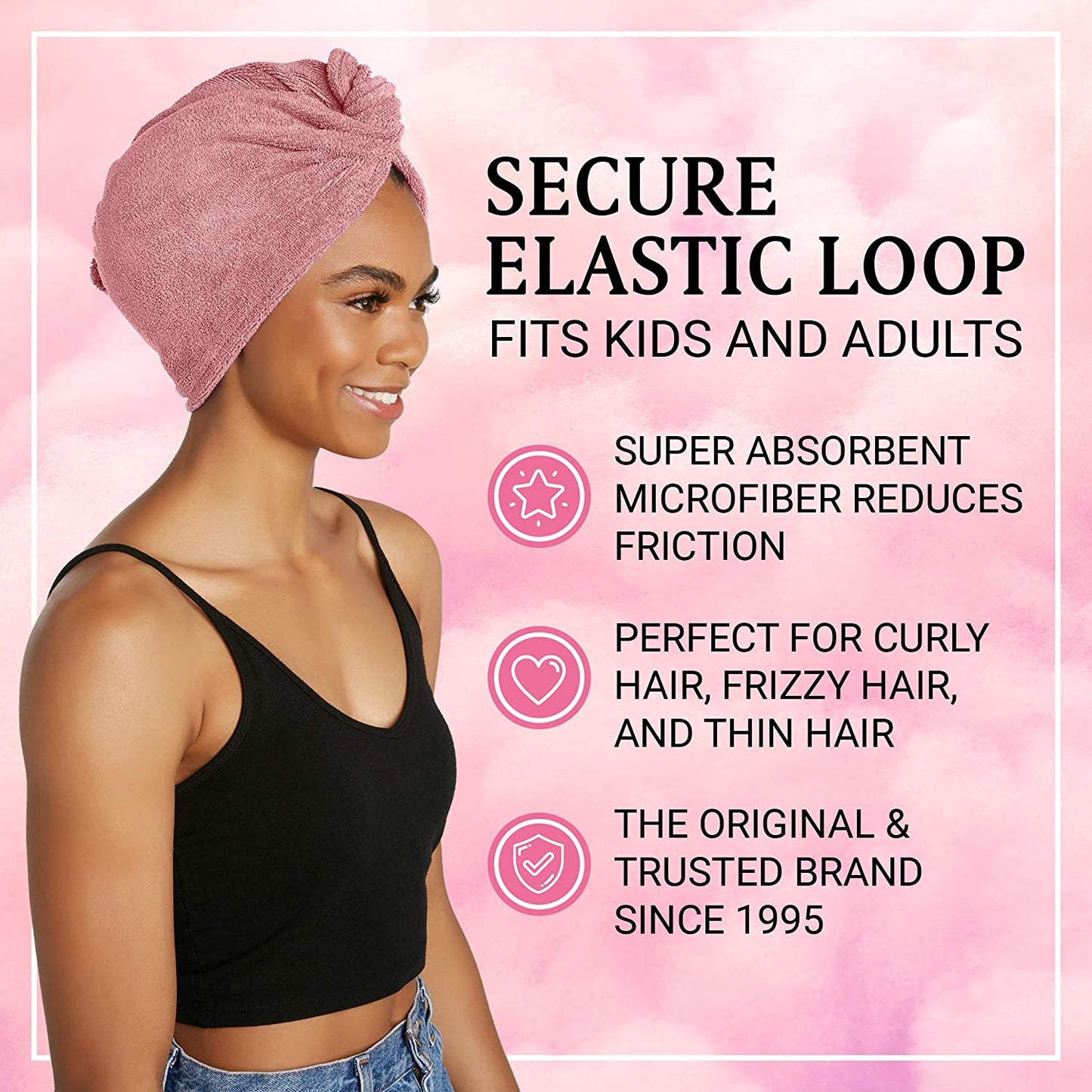 4PCS Quick drying hair cap