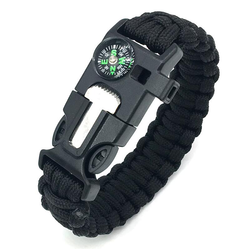 5 in 1 outdoor survival bracelet（2pcs）