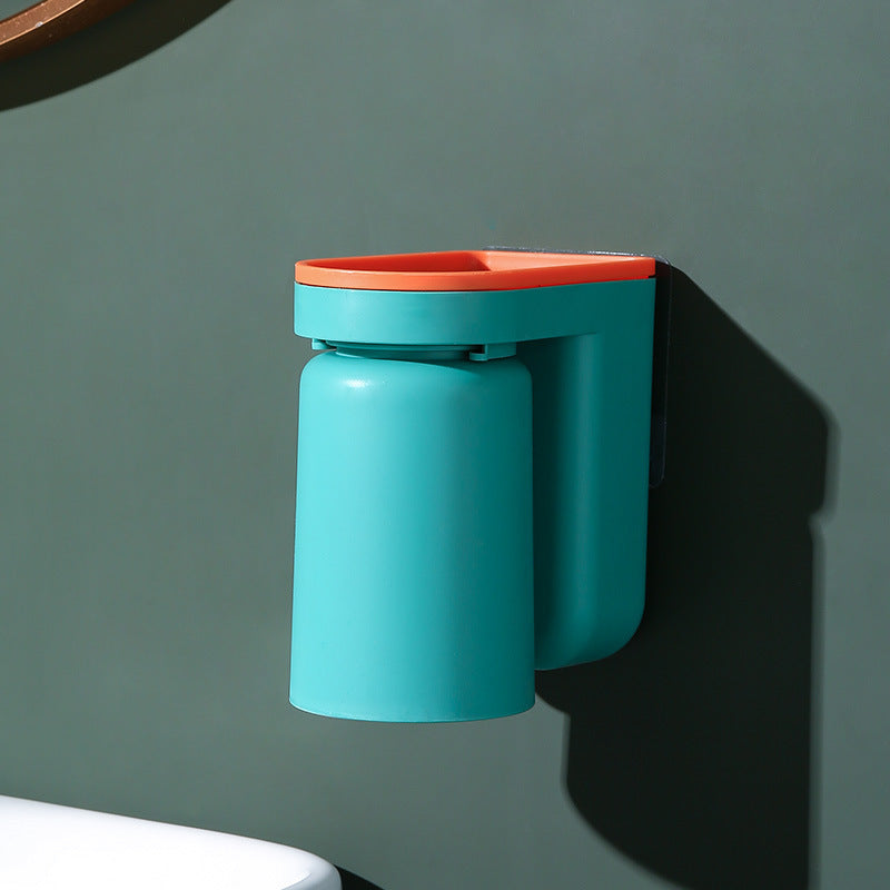 Wall mounted toothbrush holder