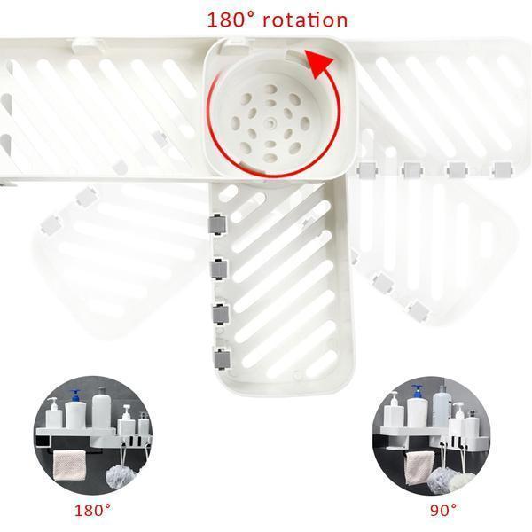 HT-Creative 180° Rotating Wall-Mounted Bathroom  Kitchen Shelf