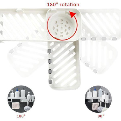 HT-Creative 180° Rotating Wall-Mounted Bathroom  Kitchen Shelf
