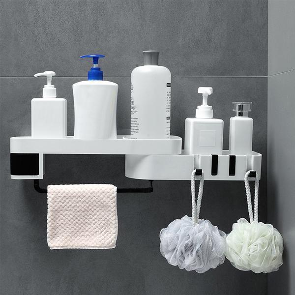 HT-Creative 180° Rotating Wall-Mounted Bathroom  Kitchen Shelf