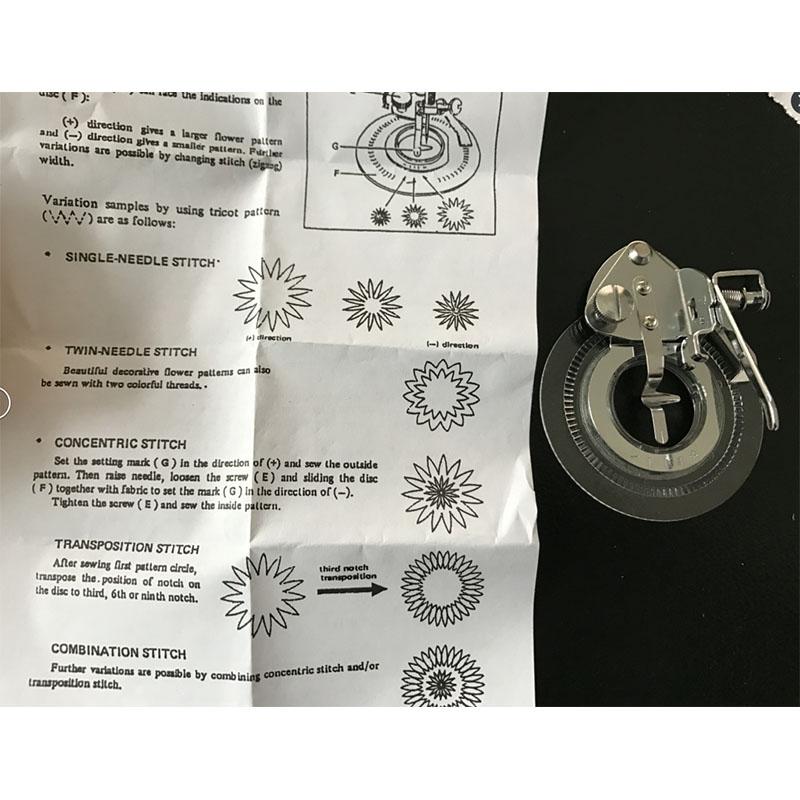 Disc embroidery presser foot