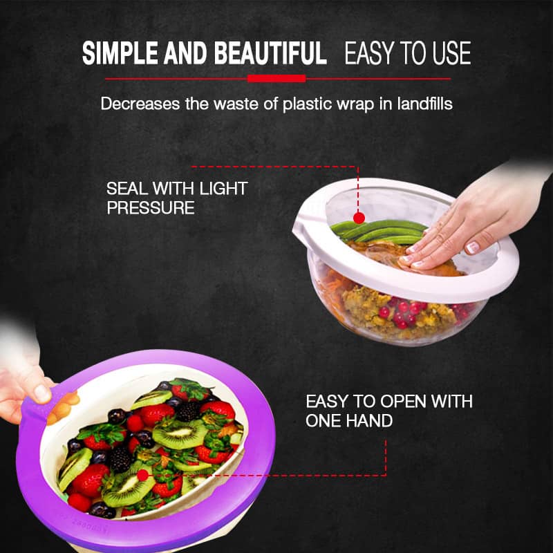 5pcs Vacuum Silicone Food Preservation Cover