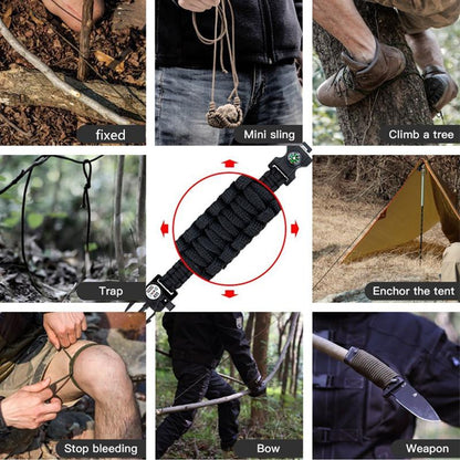 5 in 1 outdoor survival bracelet（2pcs）