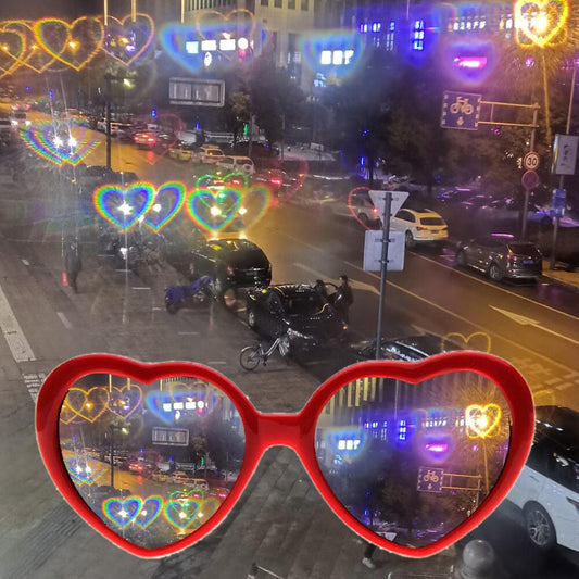 3D Heart-shaped special effect glasses