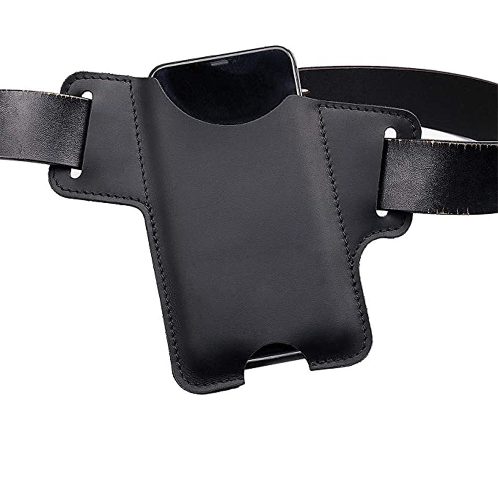 Men Leather Phone Holster Universal Case Waist Bag Purse with Belt Hole