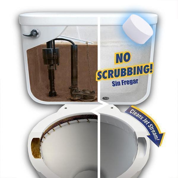 Automatic toilet cleaning film