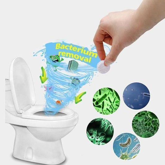Automatic toilet cleaning film
