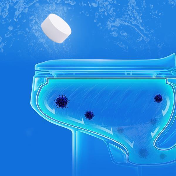 Automatic toilet cleaning film