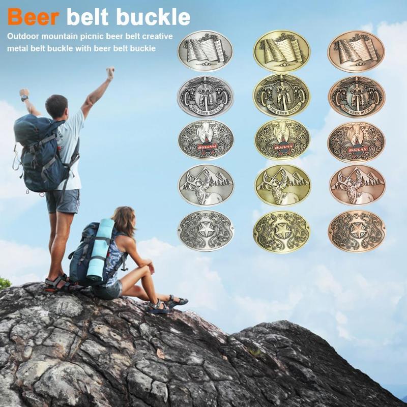 Outdoor/party metal beer belt buckle