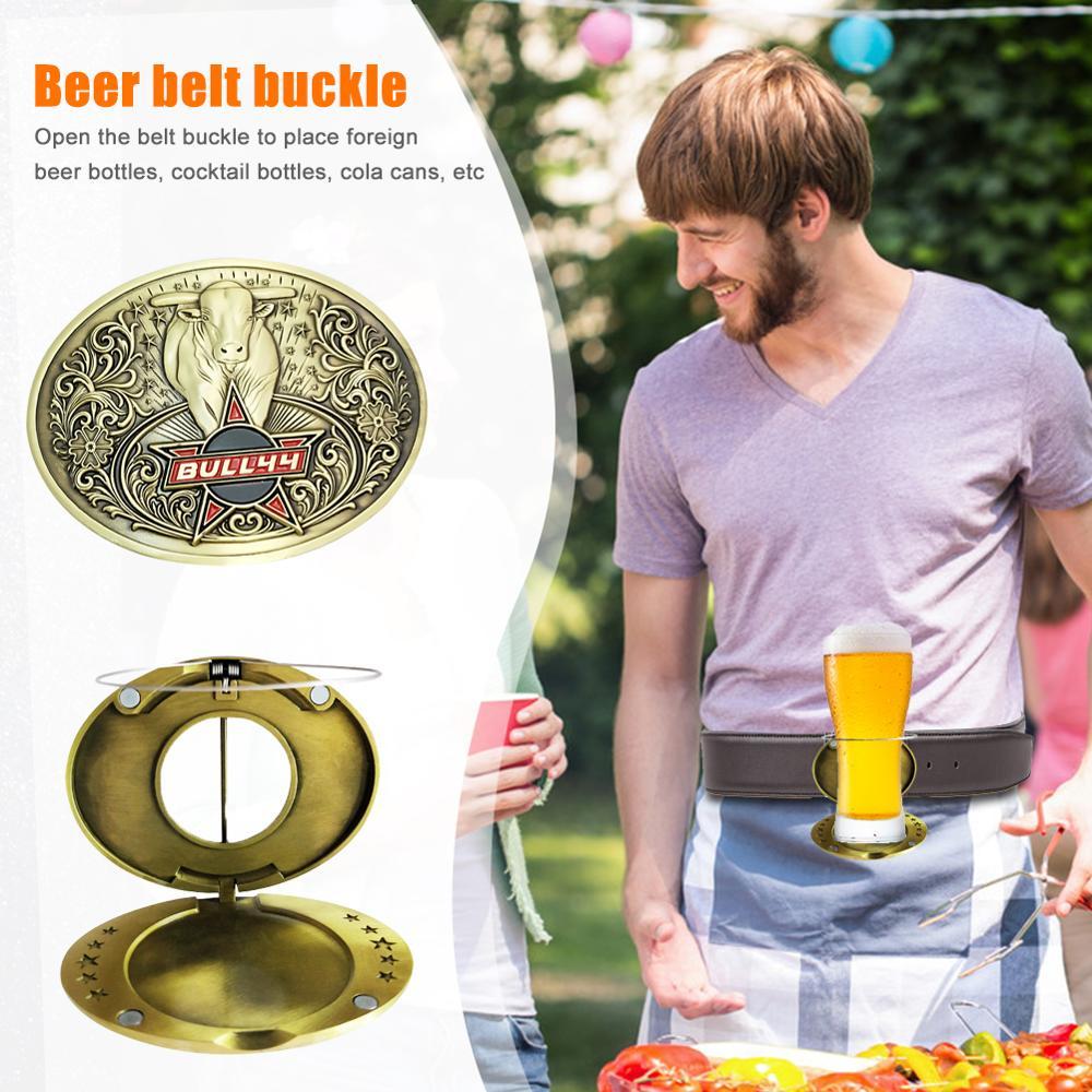 Outdoor/party metal beer belt buckle