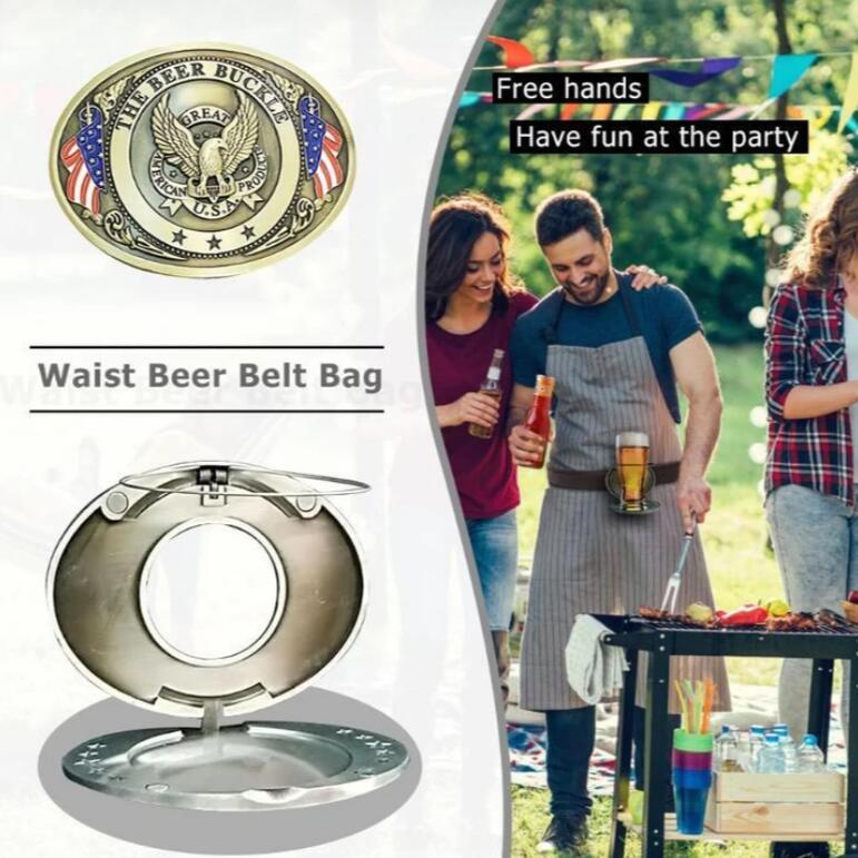 Outdoor/party metal beer belt buckle