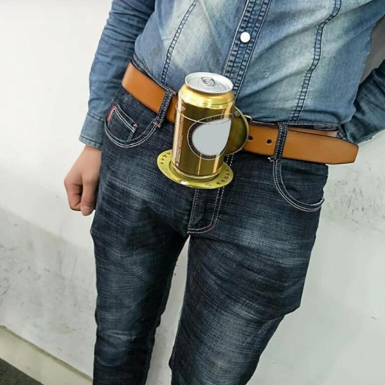 Outdoor/party metal beer belt buckle