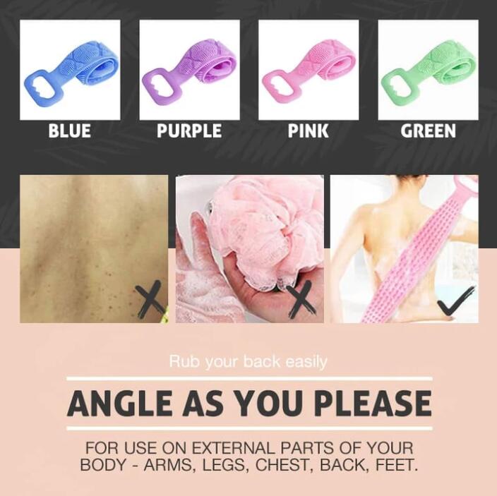 Silicone rubbing towel men and women strong rubbing back