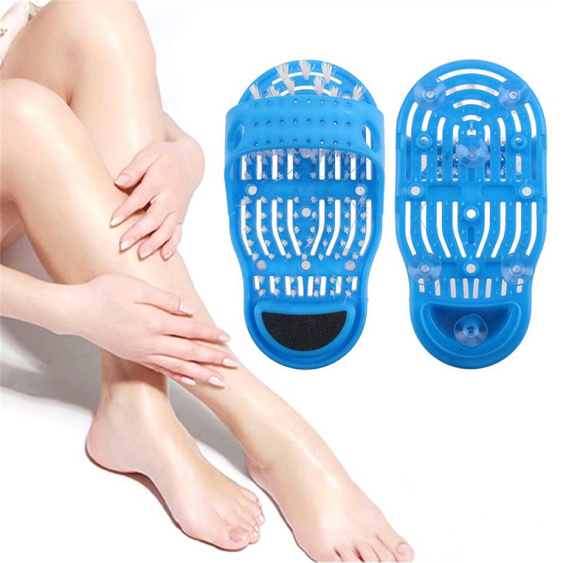 Bathroom exfoliating massage slippers
