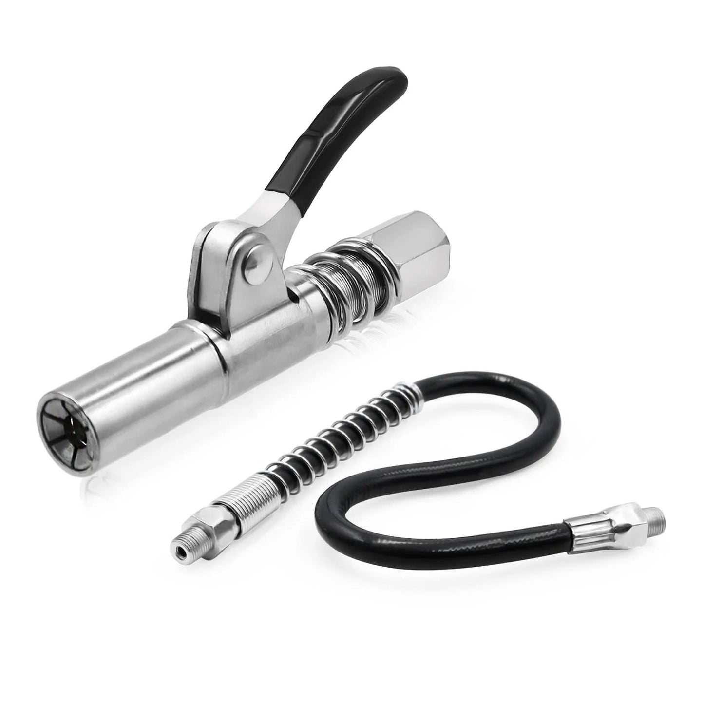 🎁2024 New Year Hot Sale🎁Strong Lock on Grease Couplers with Spring Flex Hose