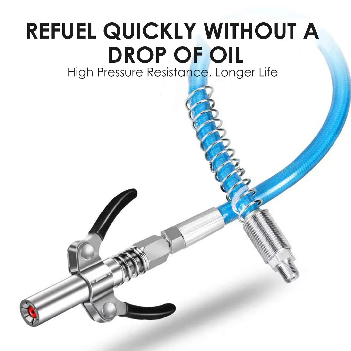 🎁2024 New Year Hot Sale🎁Strong Lock on Grease Couplers with Spring Flex Hose